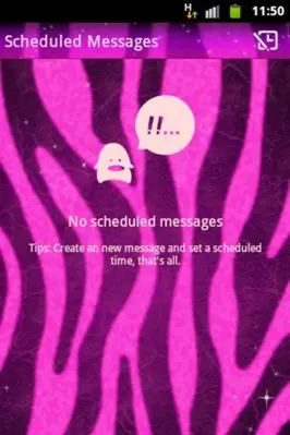 GO SMS Pro Theme Pink Zebra android App screenshot 1